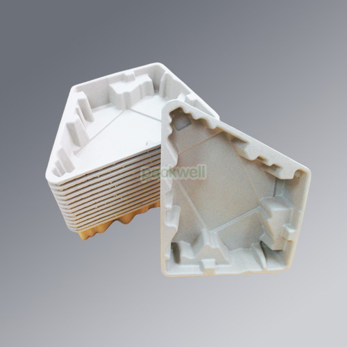 Recyclable molded pulp trays for industial protector