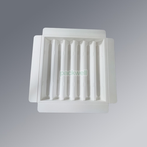 Customer Wet Press Molded white Paper Pulp Inner Medicines Packaging Tray